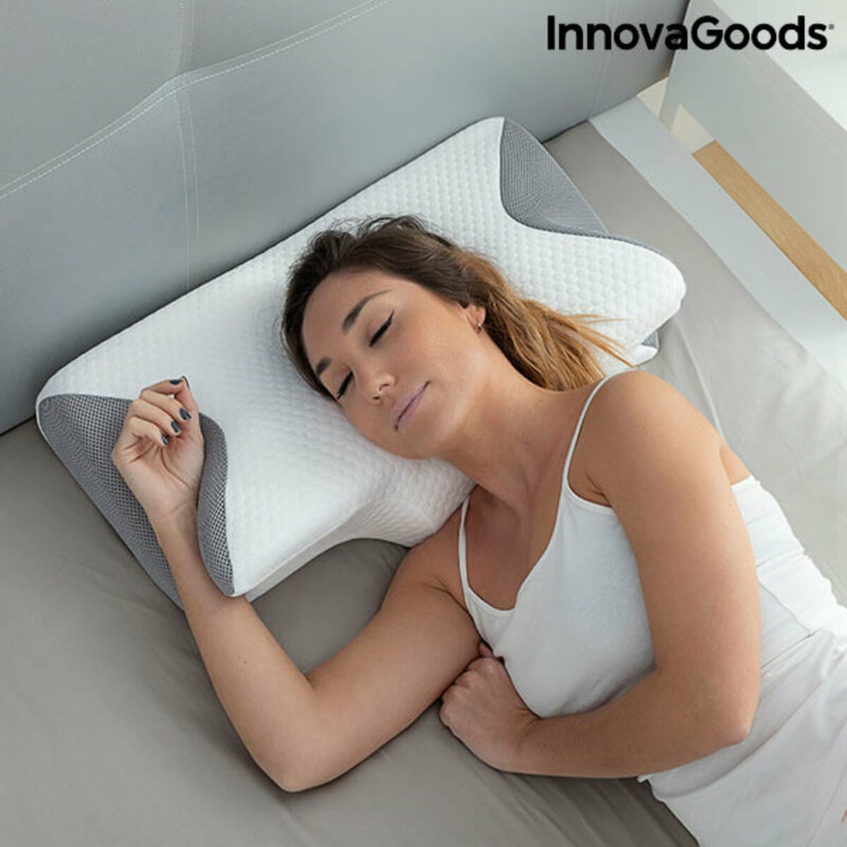 Ergonomisches Visko-Nackenkissen Conforti InnovaGoods – Für erholsamen, schmerzfreien Schlaf